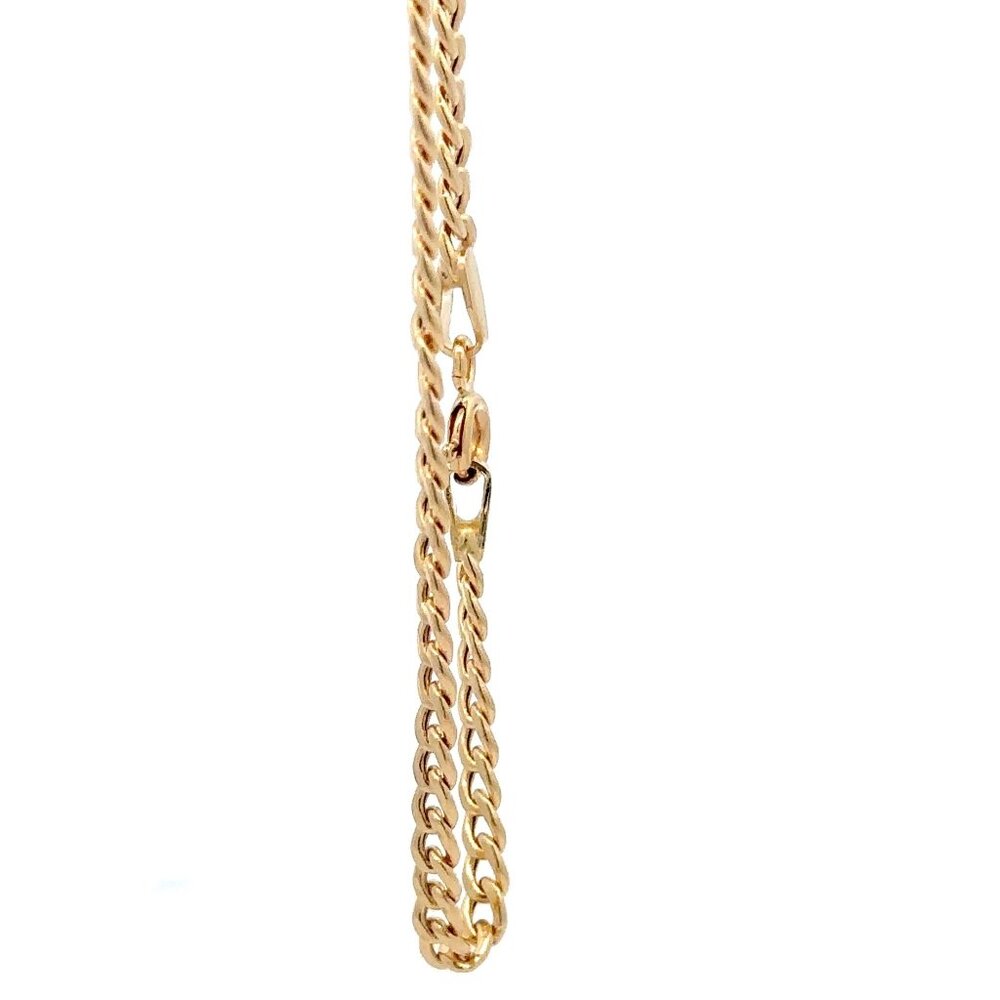 18K Gold Chain Curb Bracelet Size 7 inches - Picture 4 of 9